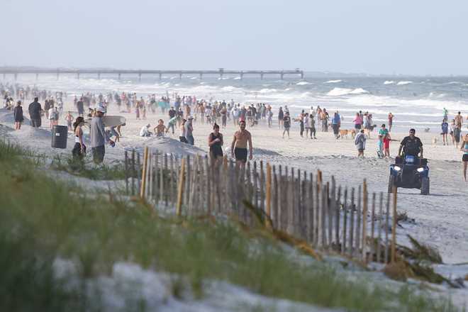 florida beach after reopening