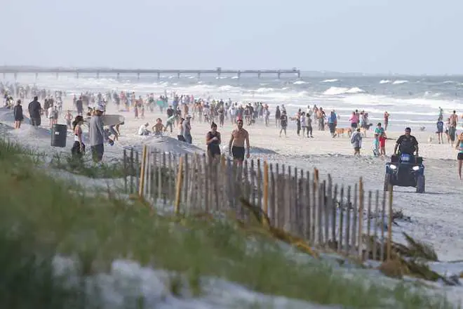 florida beach after reopening