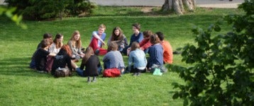 A group of the best candidates gathered in a field