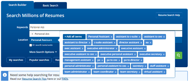 Resume Library Keywords 3