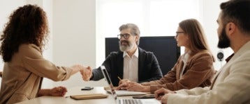 man getting hired