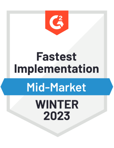 Fastest-Implementation- Mid Market GoLiveTime-G2 Badge